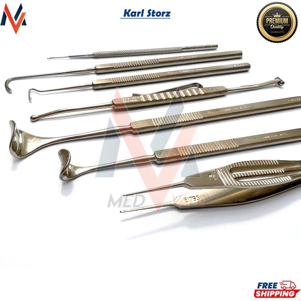 Set Of 7 Karl Storz Ophthalmic Surgical Instruments