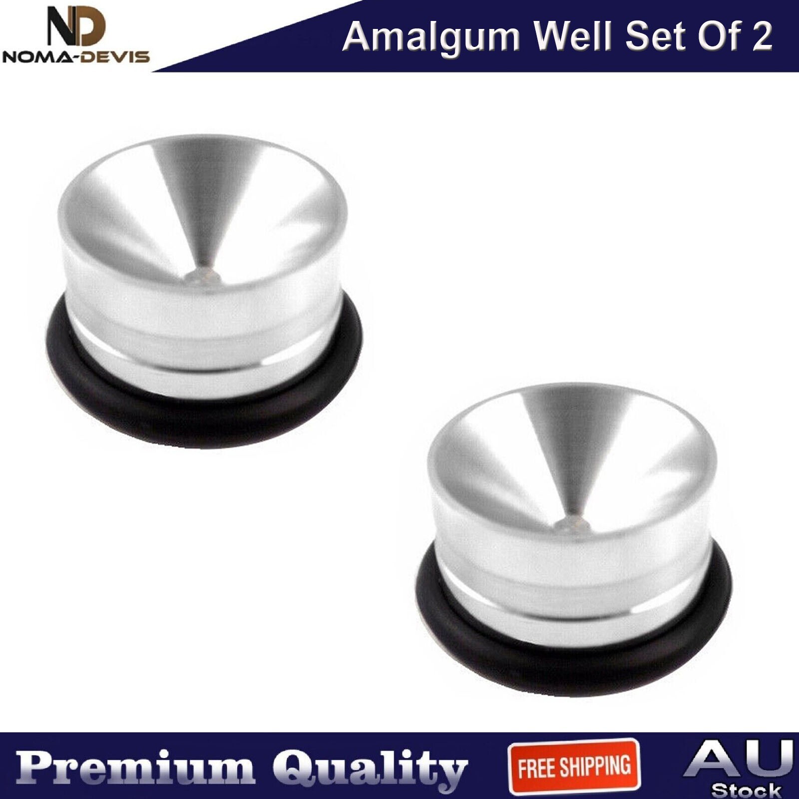 2PCS Set Amalgam Well Dental Implant Mixing Basin Handling Restorative Tools