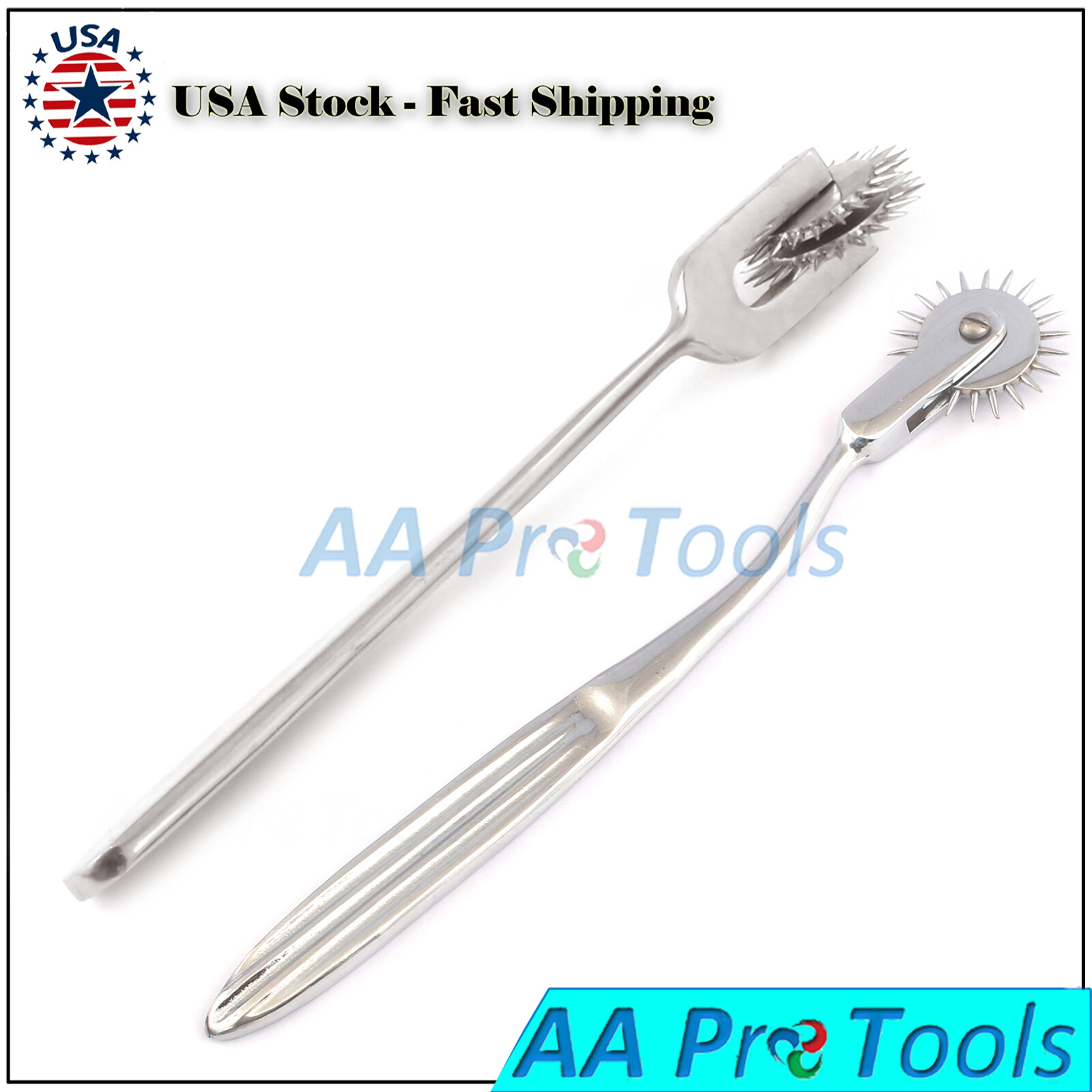 2 Pcs Wartenberg Pinwheel 1 & 2 Wheels Sensory Neurological, Sensory Testing,