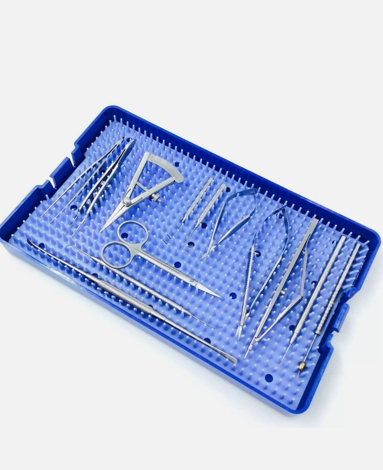 glaucoma surgical instruments kit set ophthalmic & silicone tray.